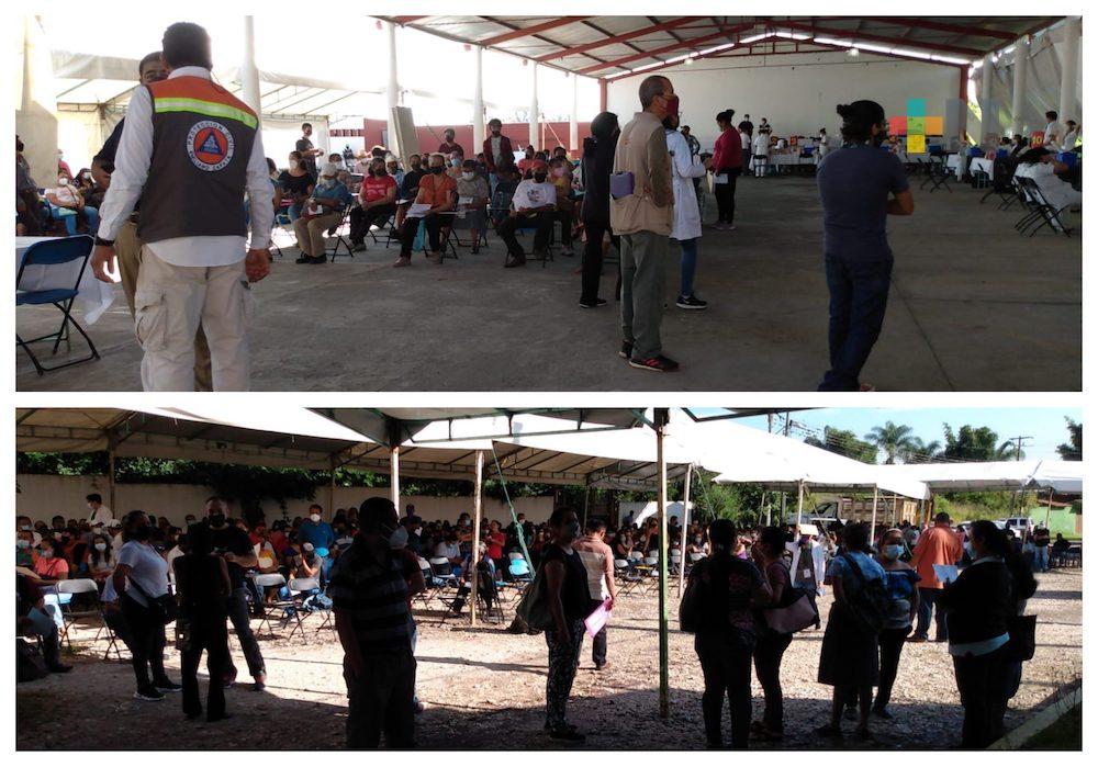 Aplican segunda dosis de AstraZeneca en municipio de Emiliano Zapata a mayores de 40 años