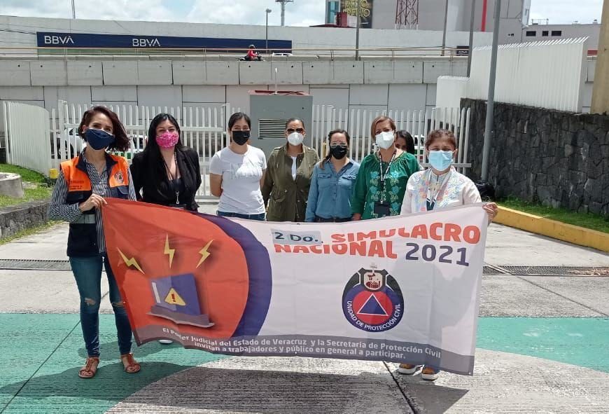 Realiza PJEV Simulacro Nacional de Protección Civil