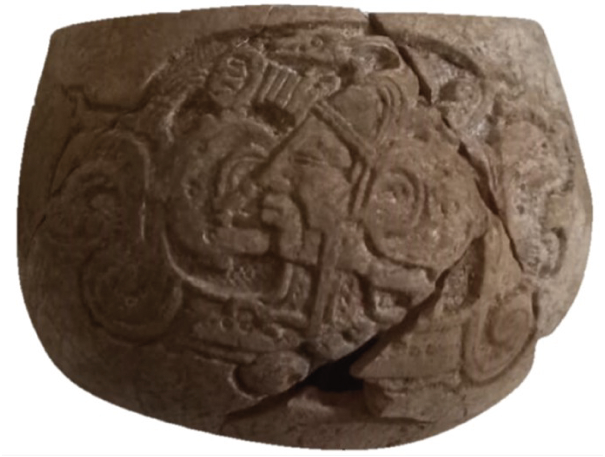 Descubren milenaria vasija con escritura jeroglífica en obras del Tren Maya, en Yucatán