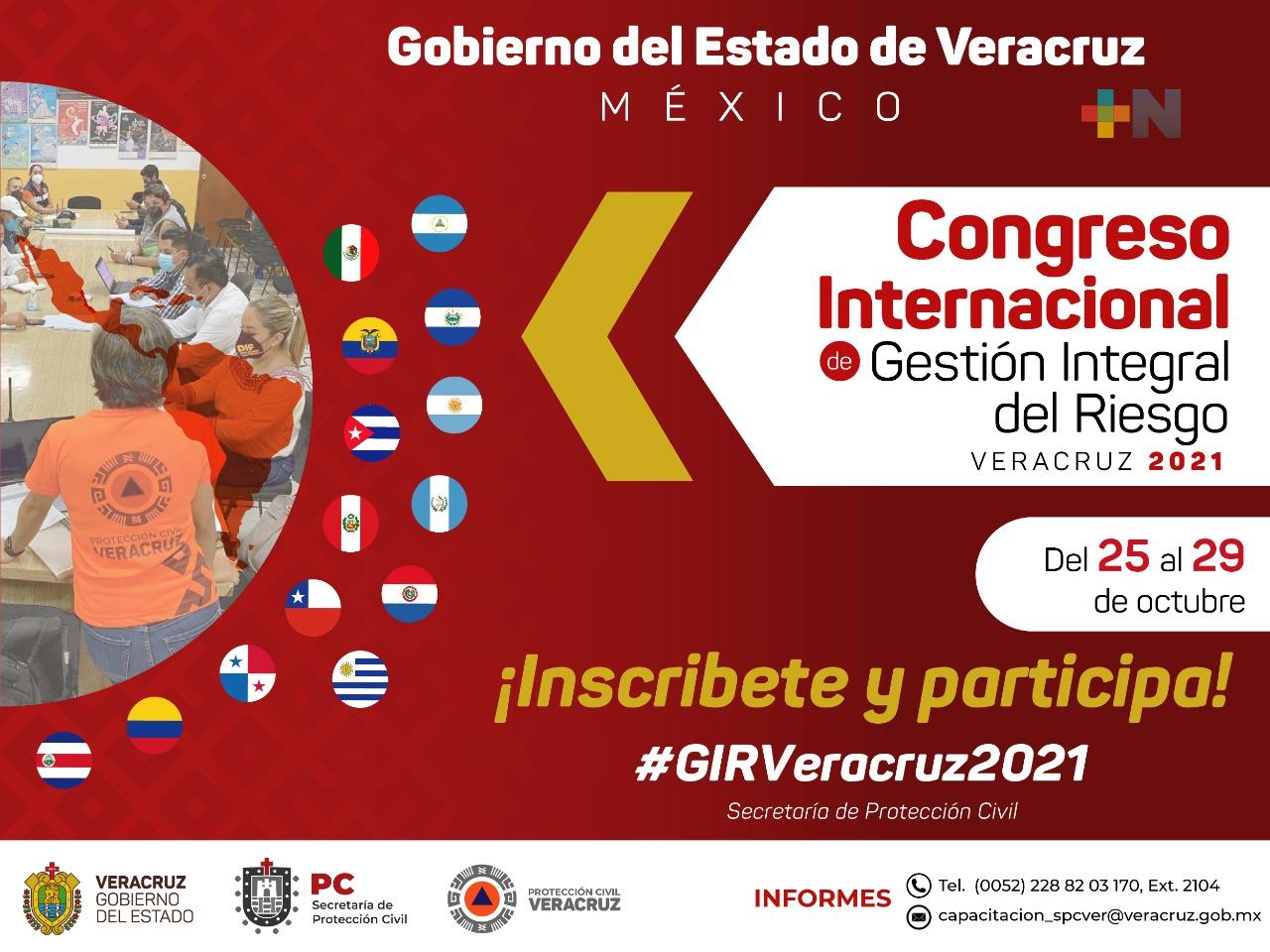 Veracruz sede del Congreso Internacional de Gestión Integral de Riesgo 2021