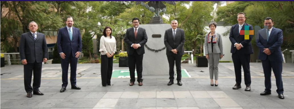 Magistradas y magistrados del TEPJF reciben al Secretario de Gobernación en visita institucional