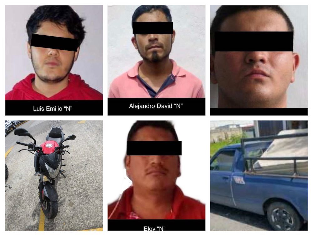 Aprehende SSP a cuatro personas y asegura unidades móviles en diferentes municipios