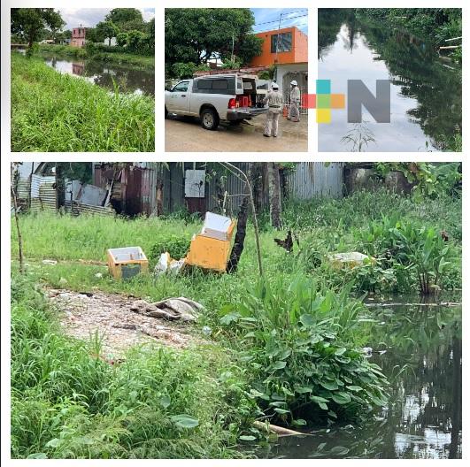 Exhortan a coatzacoalqueños a no tirar basura en canales a cielo abierto