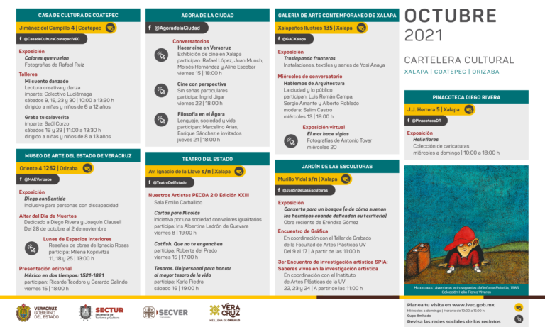 IVEC ofrece una diversa cartelera de actividades en octubre
