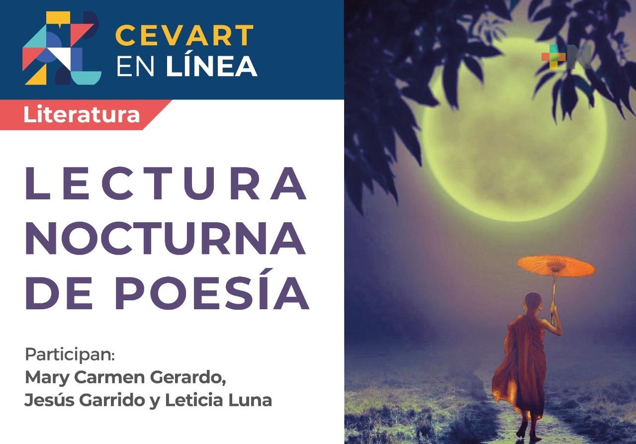 Presenta CEVART lectura nocturna de poesía
