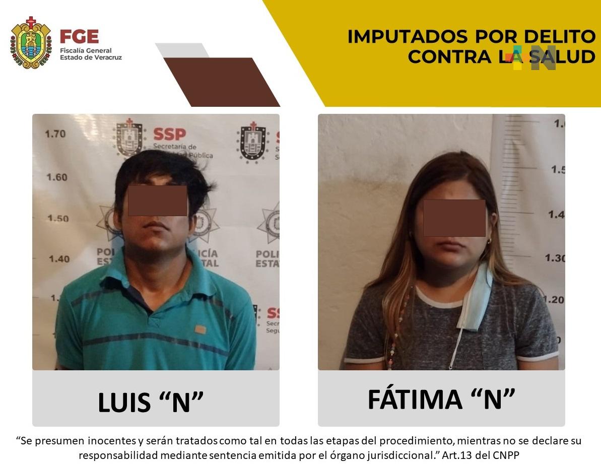 Fiscalía Regional Tuxpan procede por delito contra la salud contra dos personas