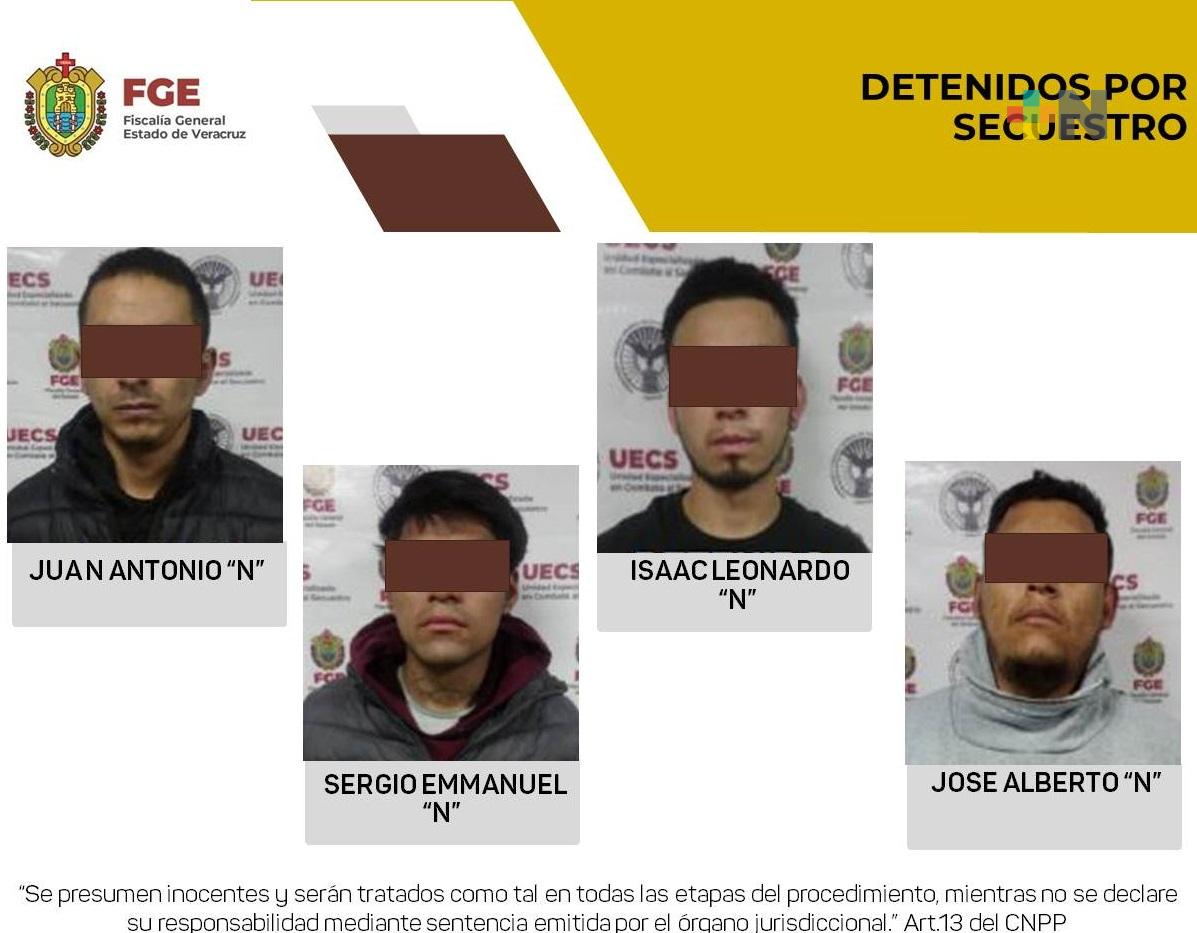 En Perote, UECS capturó a cuatro probables secuestradores