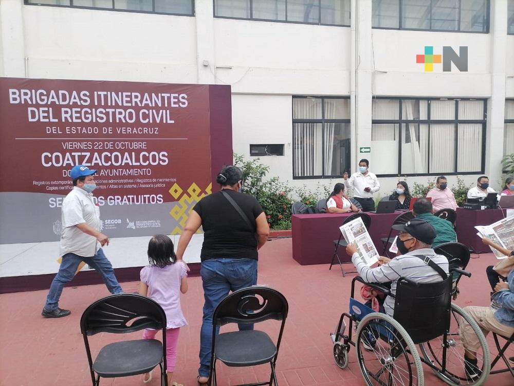 Inicia brigada itinerante para atender rezago en trámites del Registro Civil de Coatzacoalcos