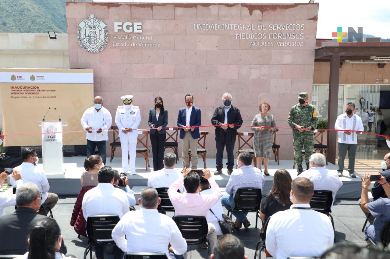 Gobernador, Cuitláhuac García inauguró la Unidad de Servicios Médicos Forenses en Nogales