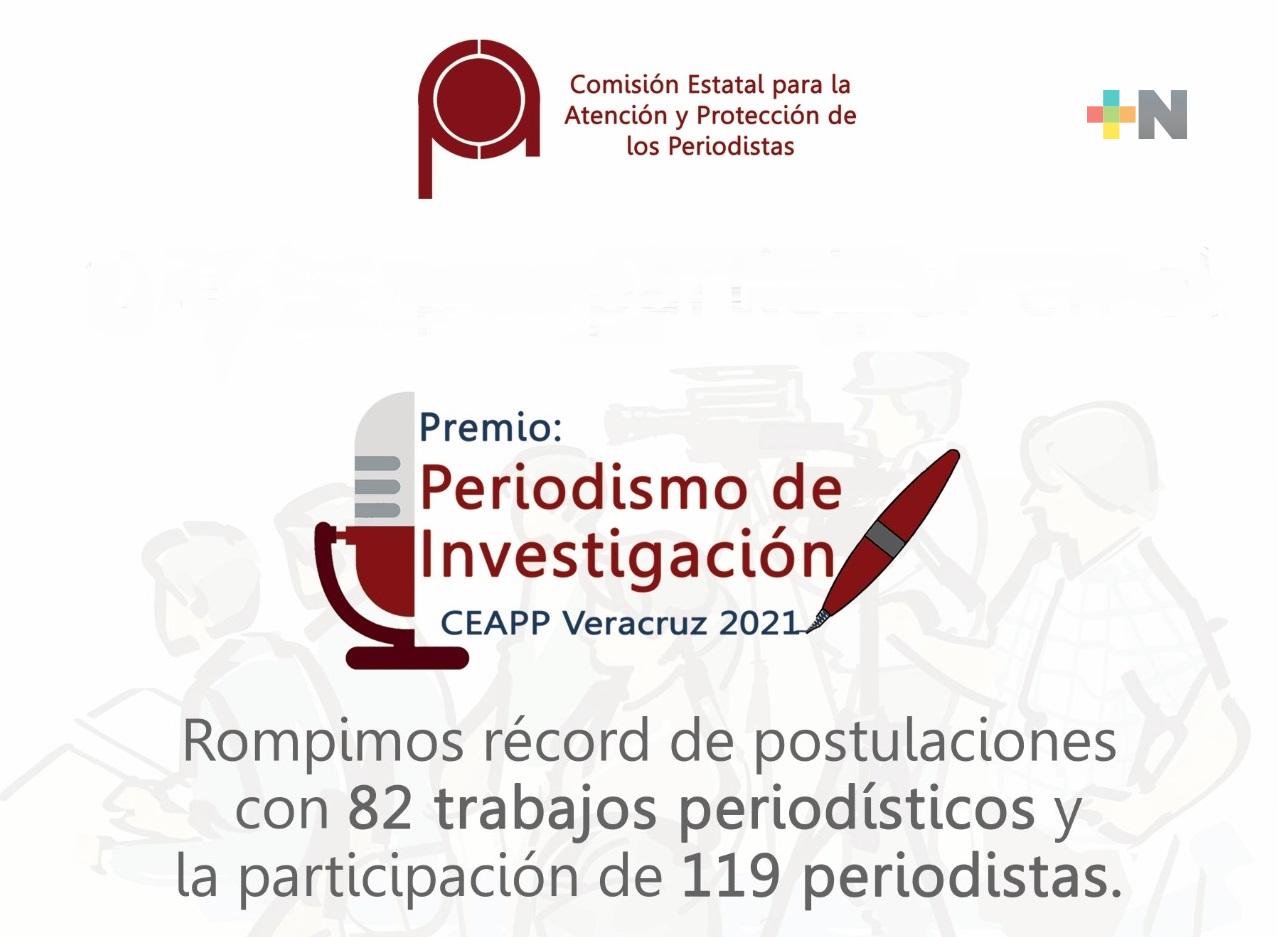 CEAPP revela participación de 119 periodistas en  “Premio Periodismo de Investigación Veracruz 2021”