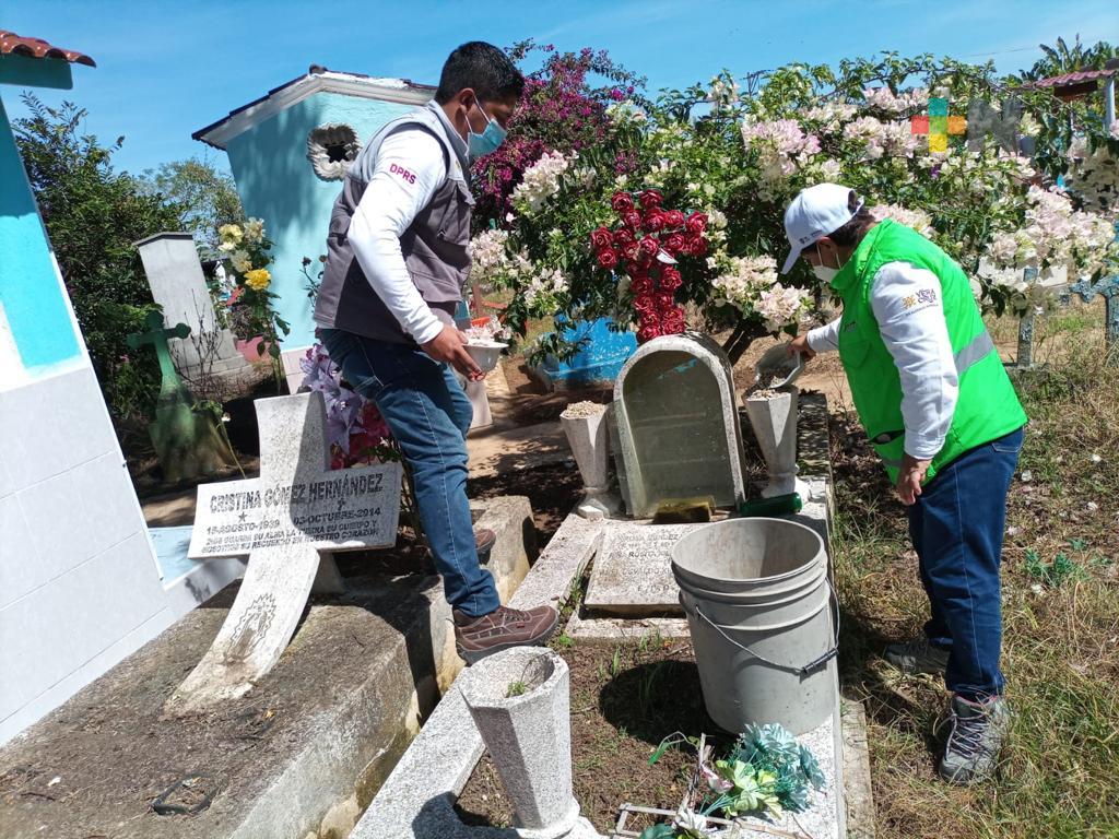Implementa Salud estrategias para evitar brotes de covid, zika, dengue y chikungunya en panteones