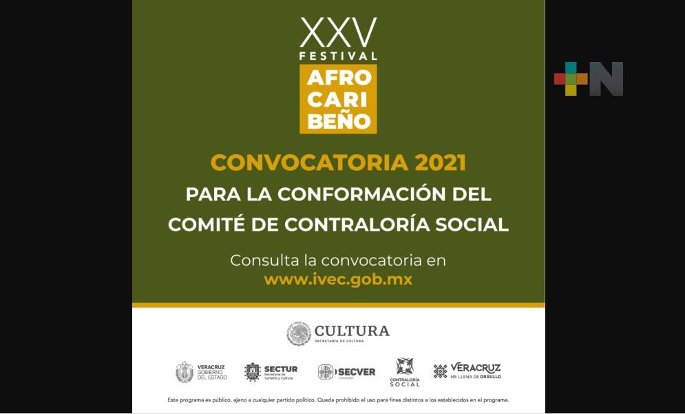 Presenta IVEC convocatoria para Comité de Contraloría Social del XXV Festival Afrocaribeño