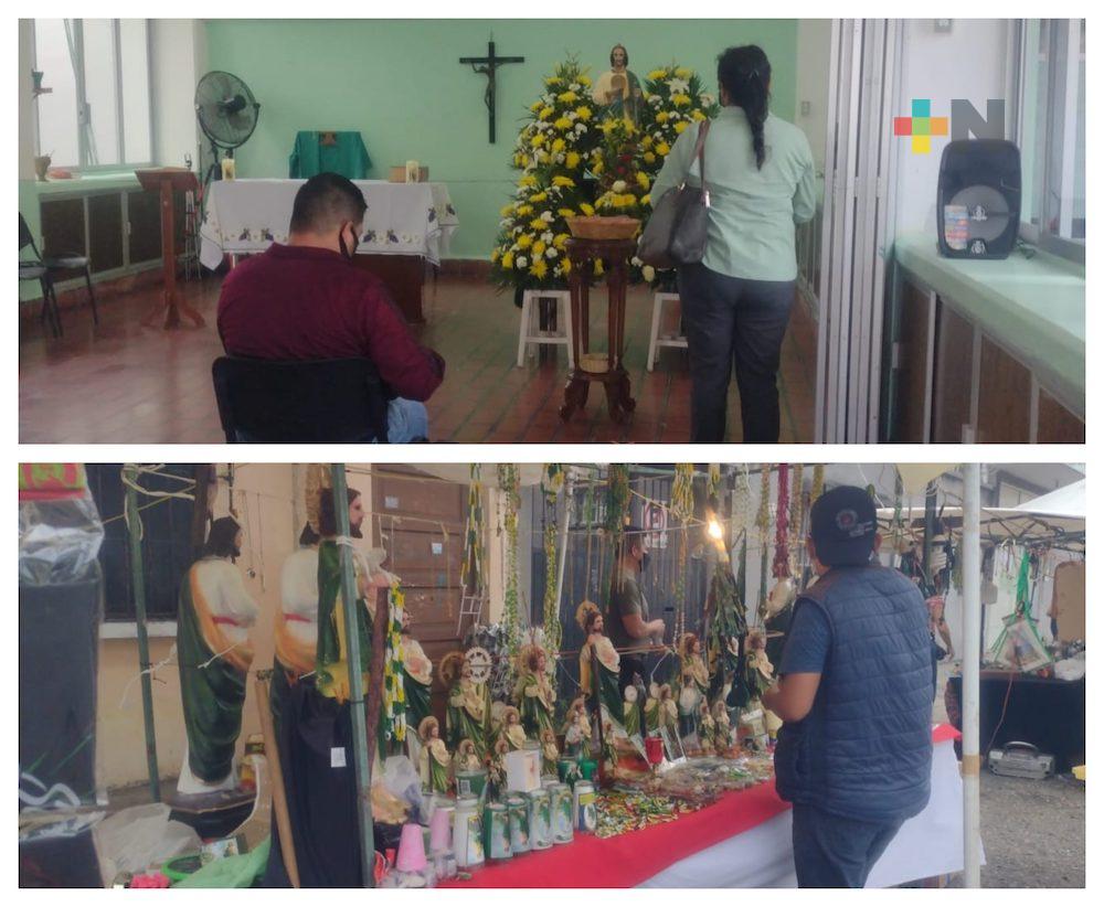 Reanudan celebración de San Judas Tadeo en Colegio Lope de Vega, en Veracruz