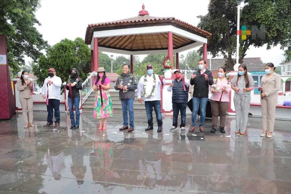 En Chacaltianguis, Cuitláhuac García inaugura parque Benito Juárez