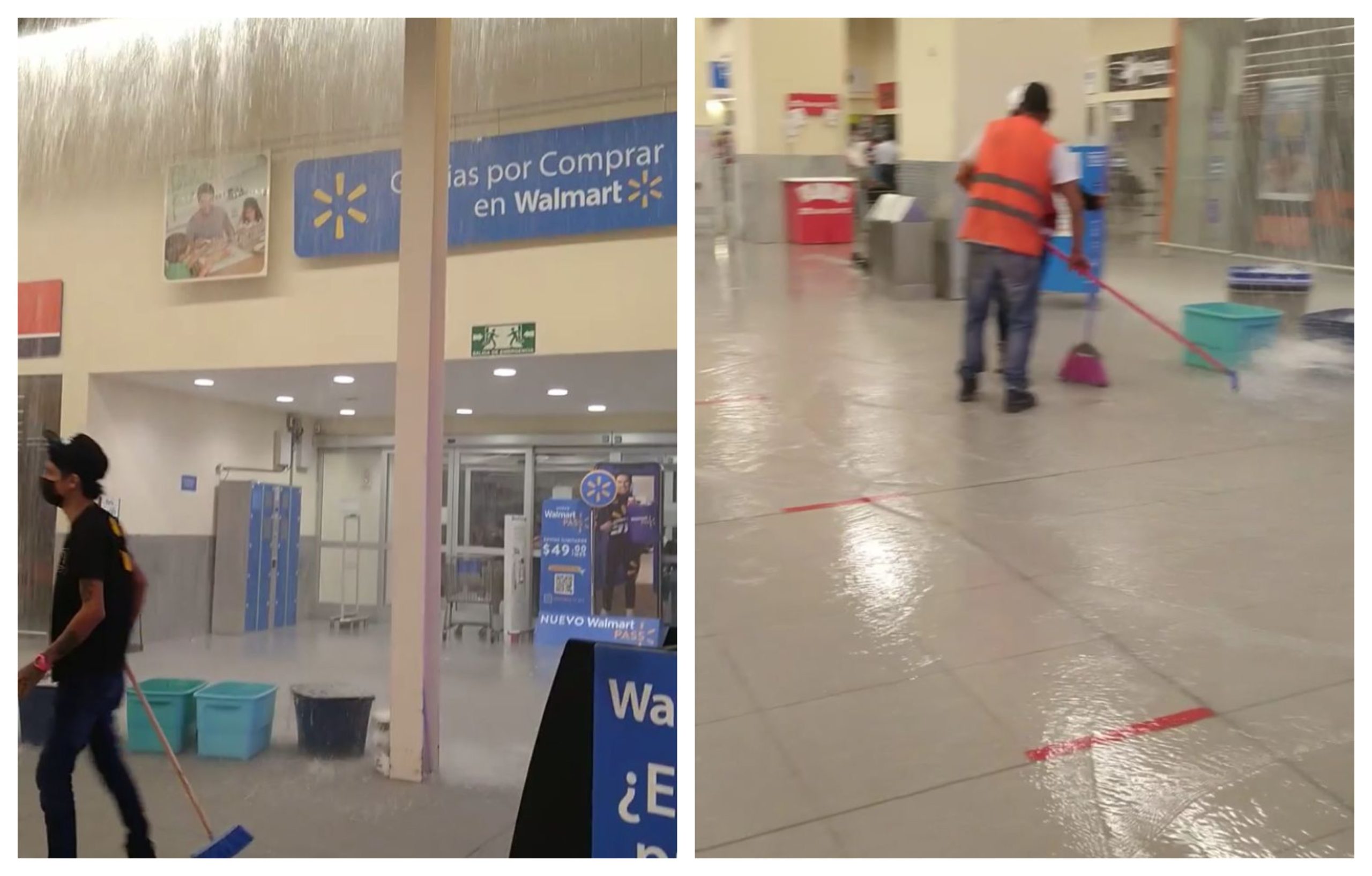 Lluvia nocturna provocó  inundación en Walmart de Boca del Río