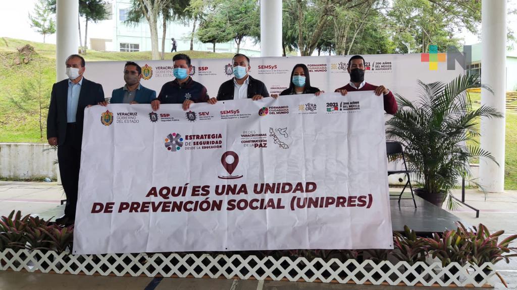 Avanza instalación de Unidades de Prevención Social al interior de bachilleres veracruzanos