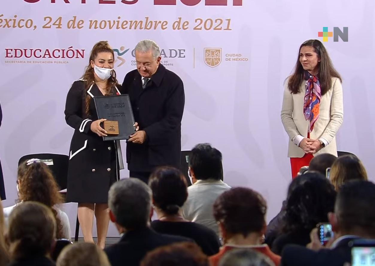 El presidente López Obrador entregó el Premio Nacional de Deportes 2021