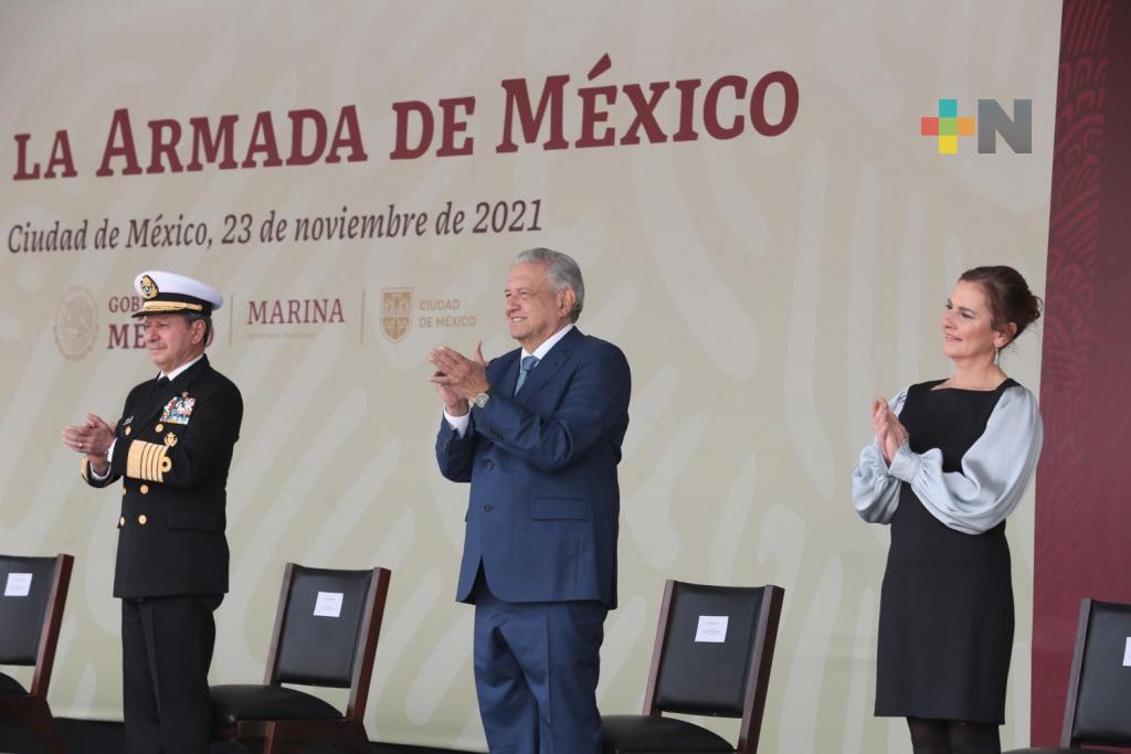 Marina Armada de México tiene aprobación y respaldo del pueblo: AMLO