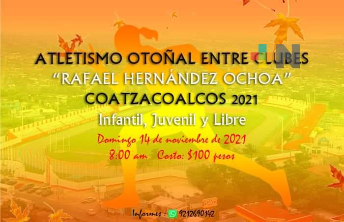 Este domingo, en Coatzacoalcos, habrá competencia «Atletismo Otoñal entre clubes»