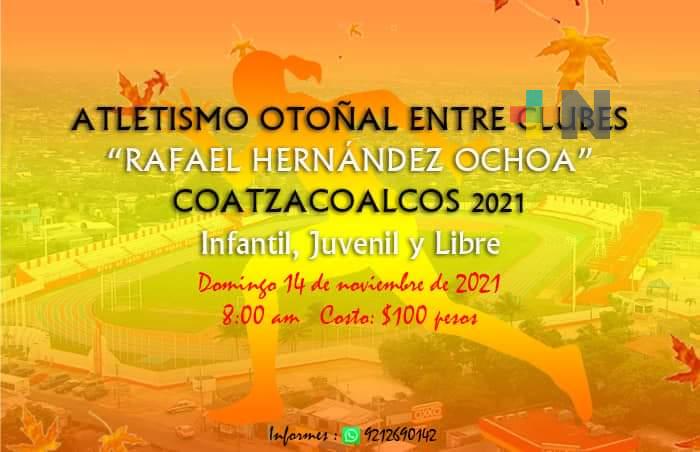 Este domingo, en Coatzacoalcos, habrá competencia «Atletismo Otoñal entre clubes»