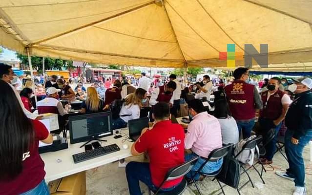 Llegan Brigadas Itinerantes del Registro Civil a colonia Volcanes de Veracruz