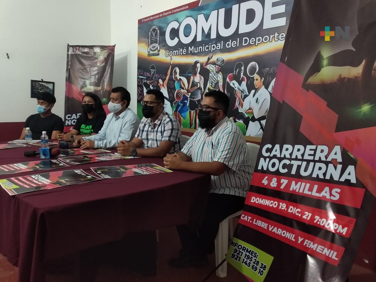 En Coatza habrá Carrera Nocturna de 7 y  9 millas