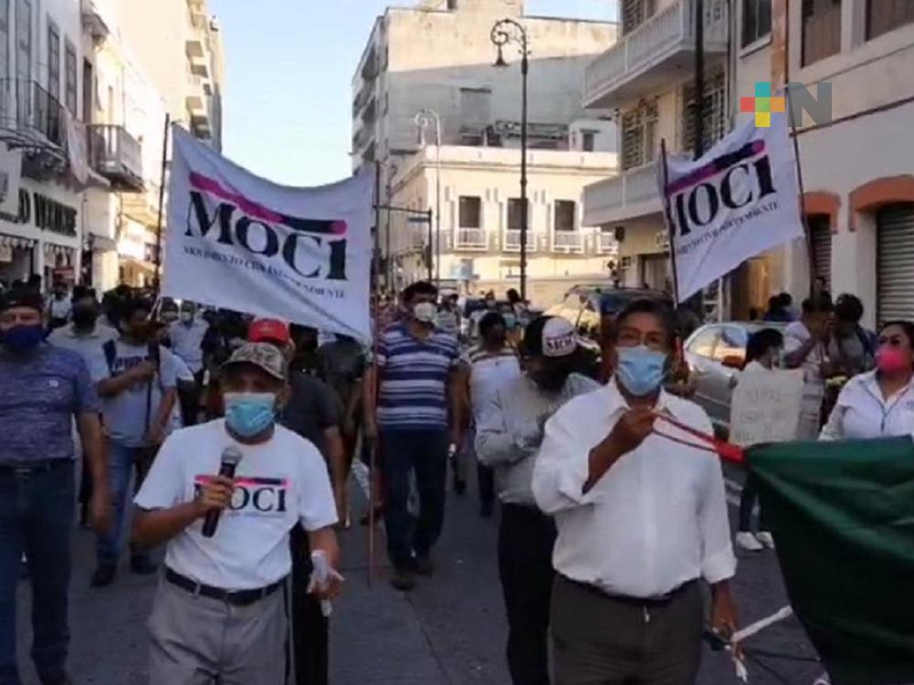 Ciudadanos marchan para exigir la salida de Grupo MAS del puerto de Veracruz