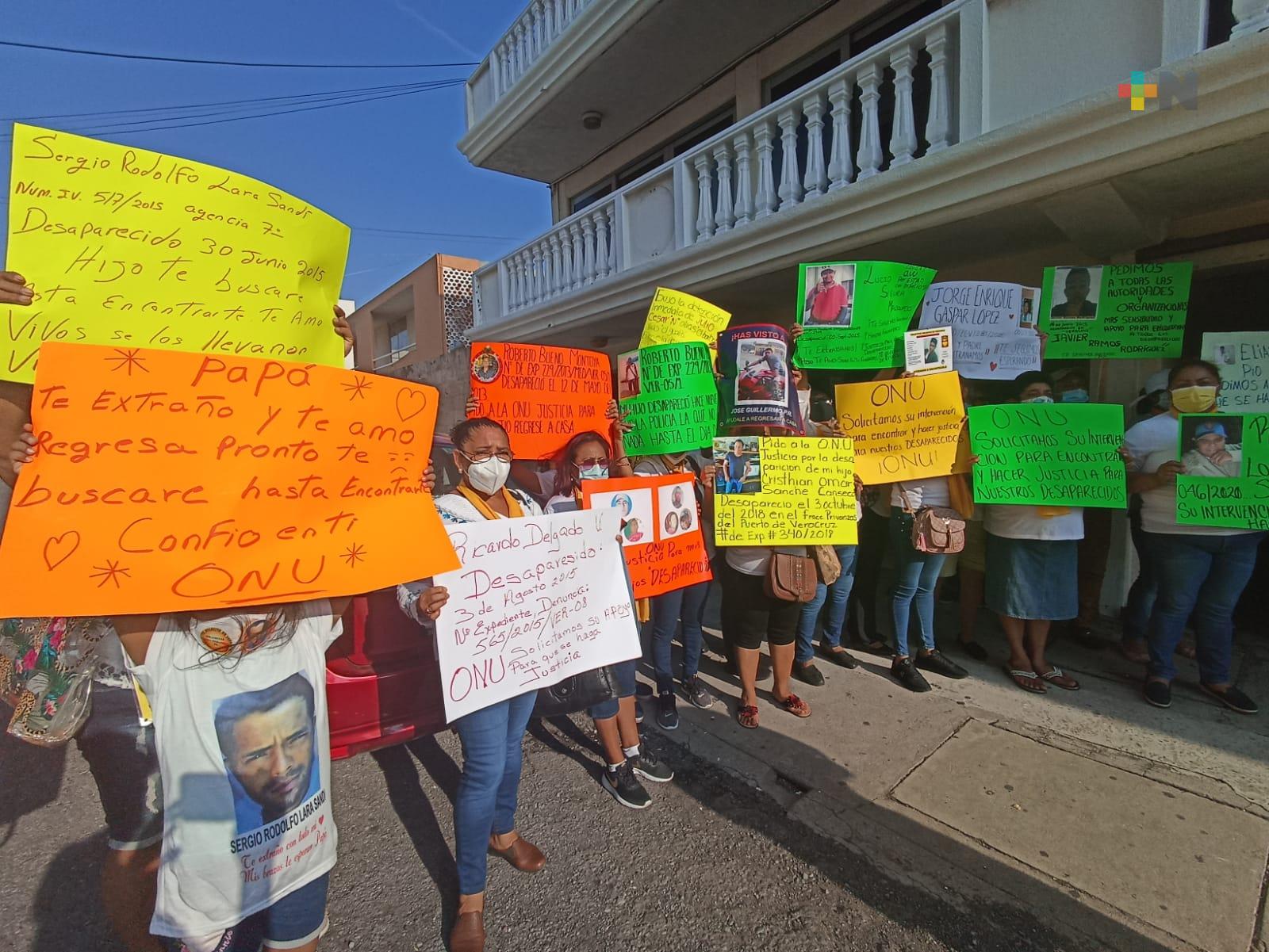 Colectivos de personas desaparecidas de Veracruz se reúne con miembros de la ONU