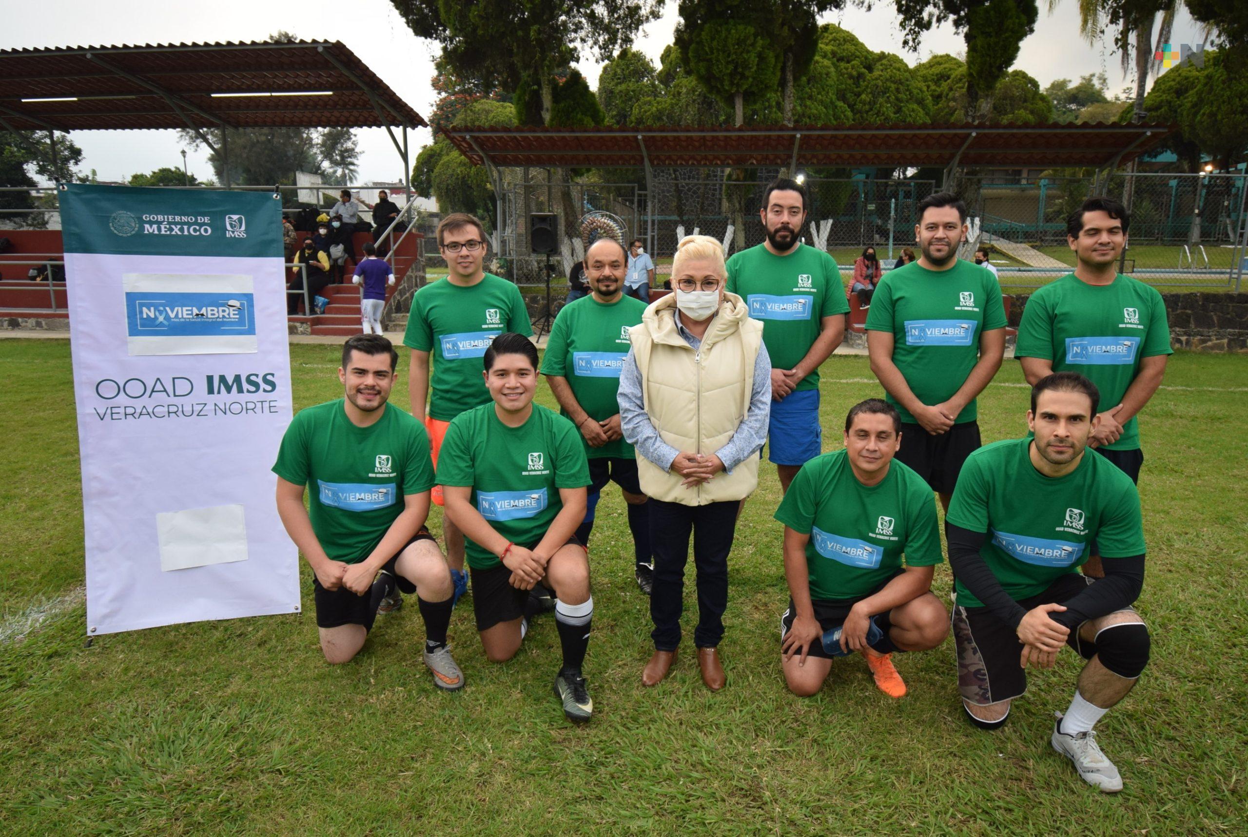 Realiza IMSS Veracruz Norte, torneo deportivo para concientizar sobre cáncer de próstata