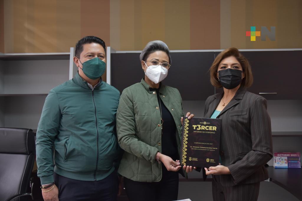 Recibe Comisión de Educación, en tiempo, informe de la SEV