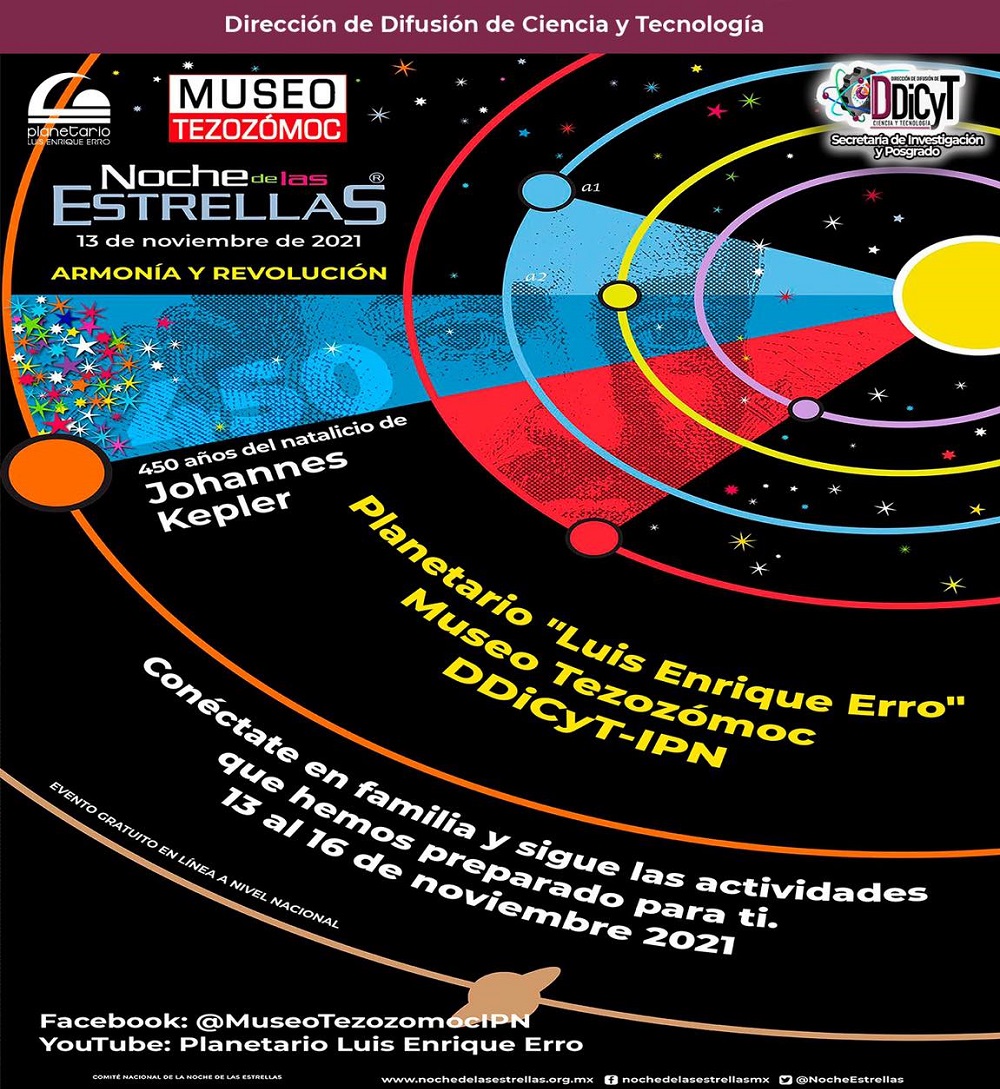 Listo el IPN para la fiesta virtual de la Noche de las Estrellas 2021