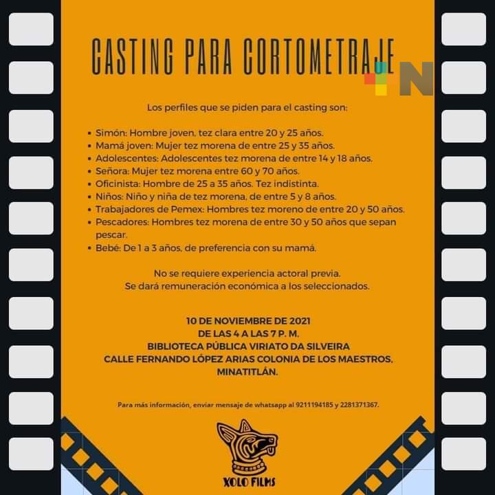 Casting en Minatitlán para participar en cortometraje