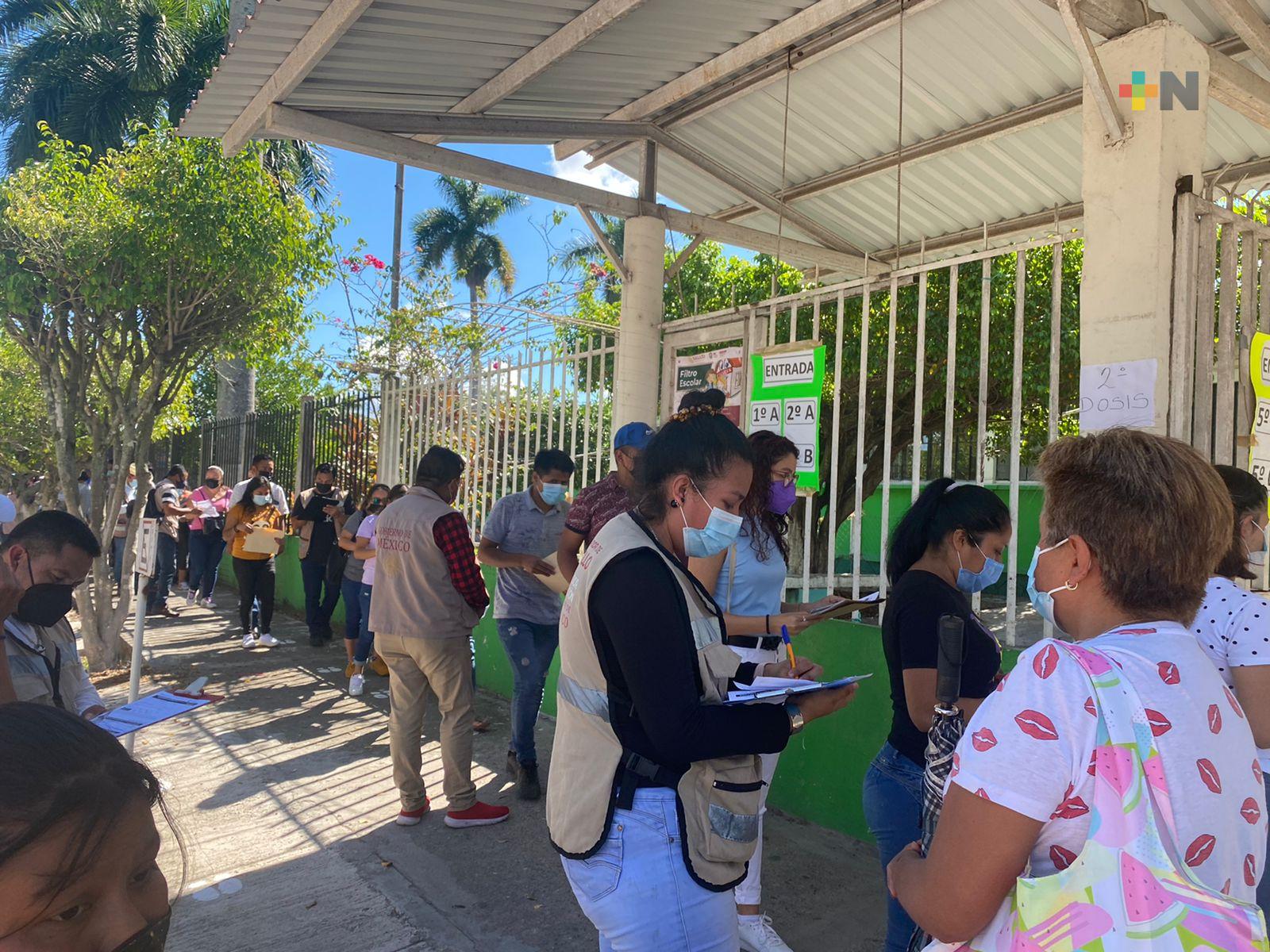 En Mtz. de la Torre se aplica segunda dosis contra Covid-19 a jóvenes de 18 a 29 años y rezagados.