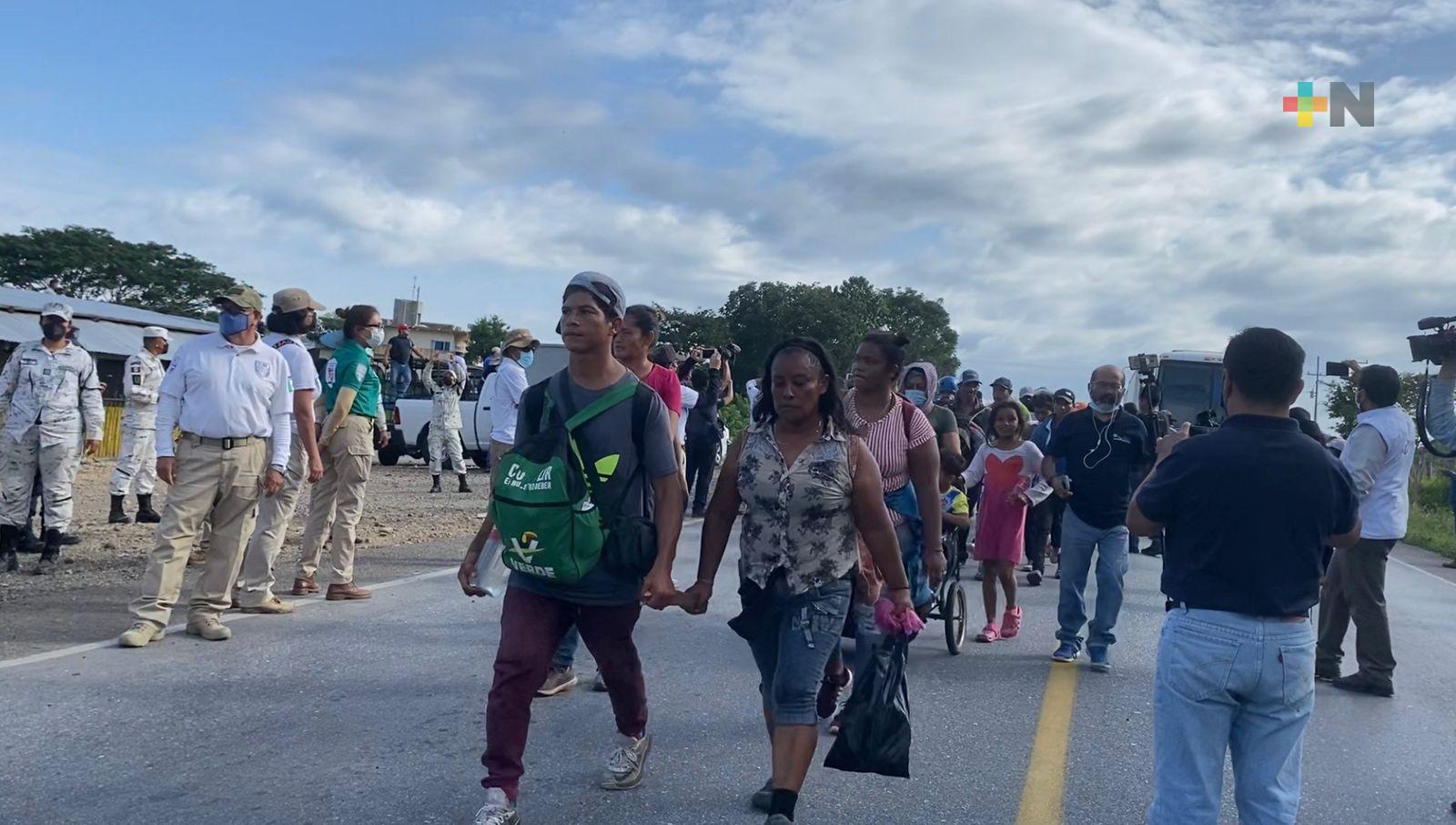 Luego de 24 días, la caravana migrante ingresó este martes al estado de Veracruz