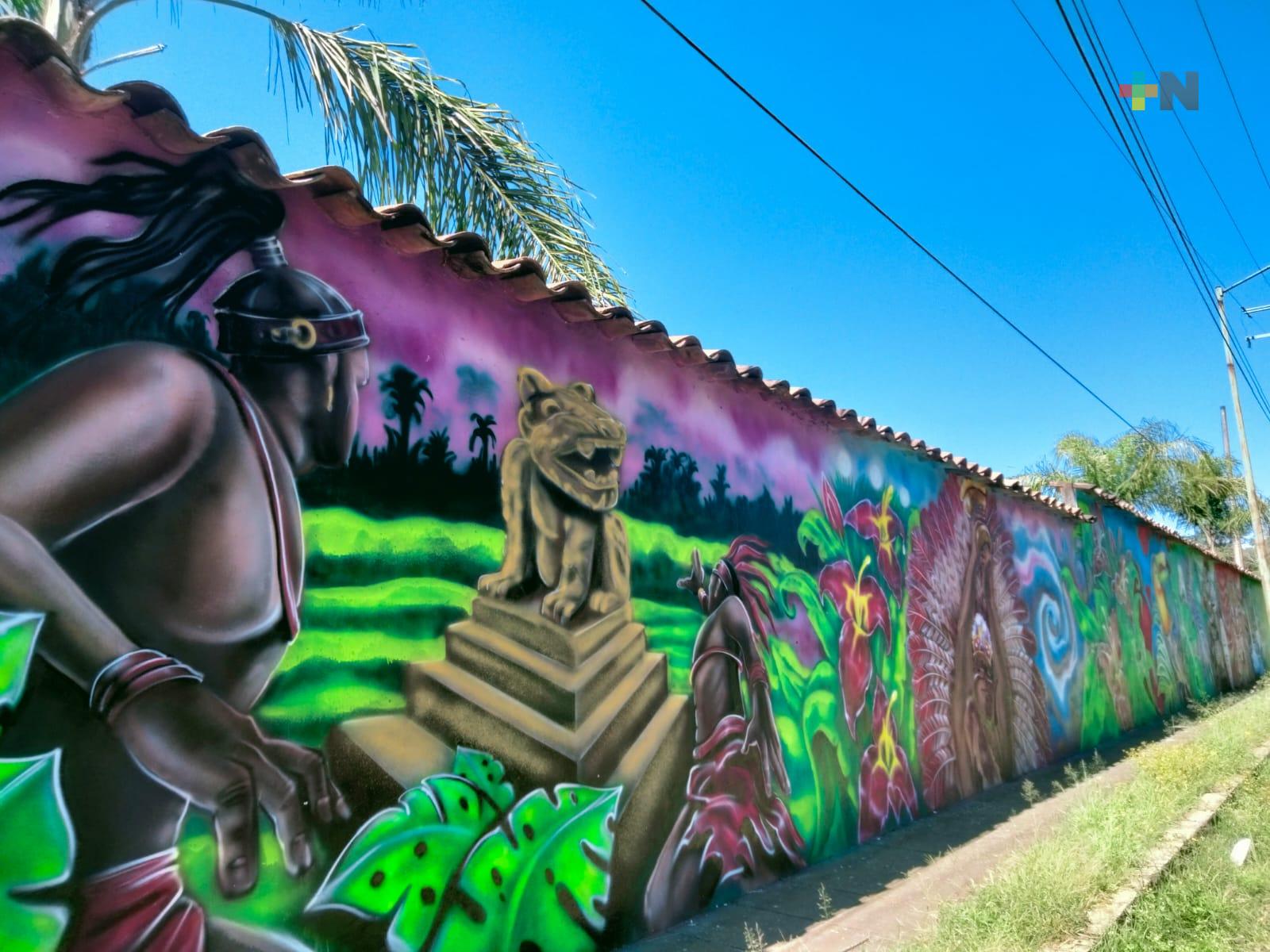 Plasman la historia de Teocelo en un mural monumental