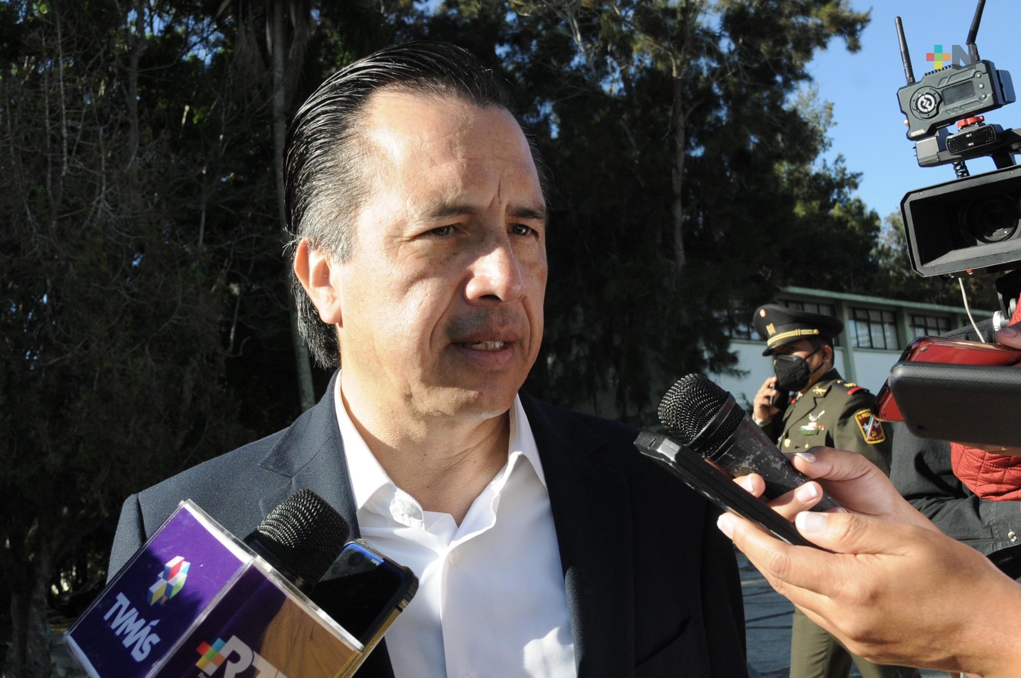 El gobernador Cuitláhuac García celebra la buena salud del Presidente