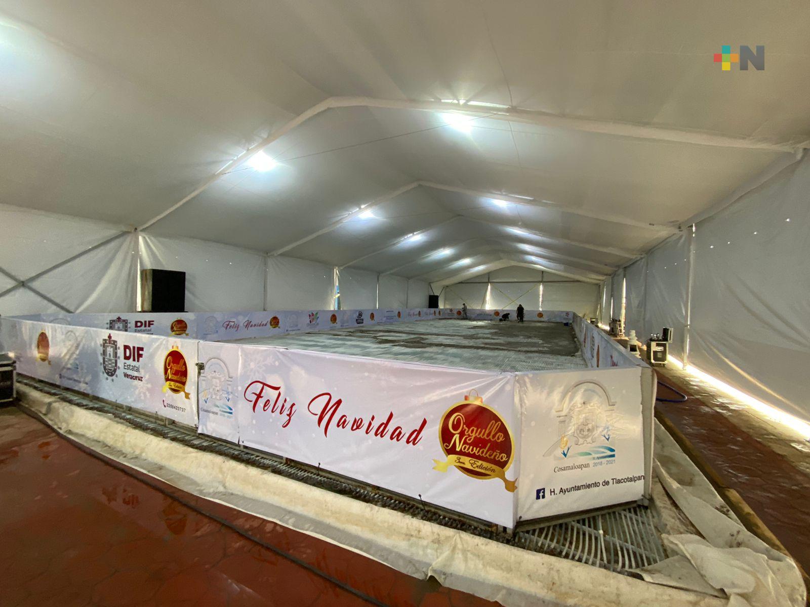 Este lunes por la noche se inaugura pista de hielo «Orgullo Navideño» en Cosamaloapan