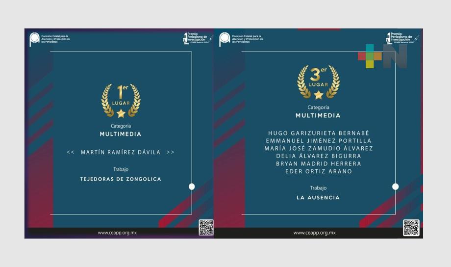Gana RTV dos premios de Periodismo de Investigación CEAPP 2021