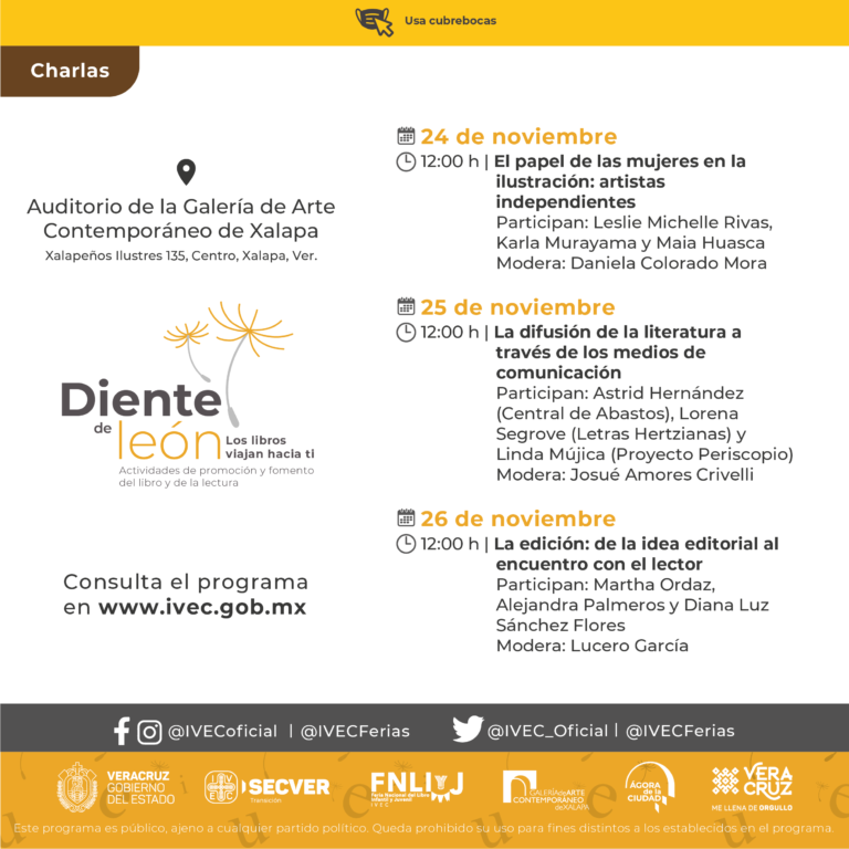 Presentan ciclo de charlas sobre libros y literatura en el festival Diente de león