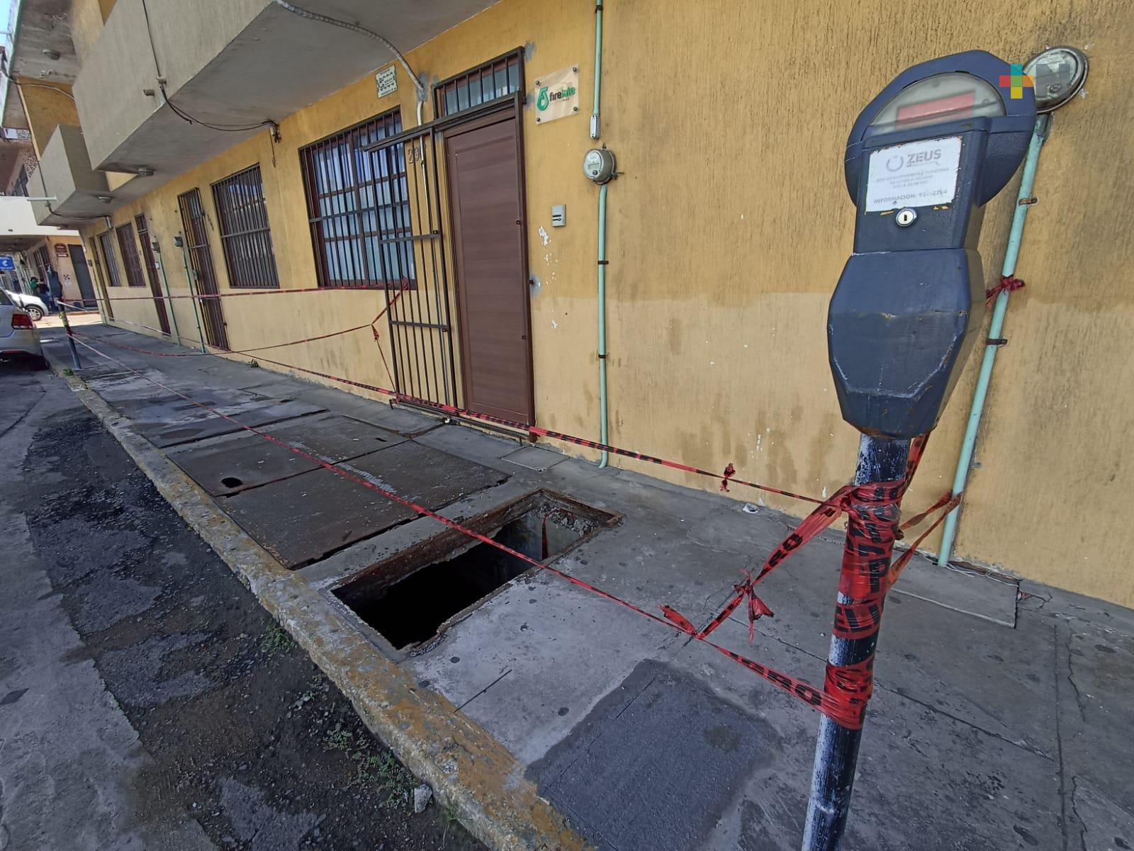 Piden atender tapas sin registro de CFE en Centro Histórico de Veracruz