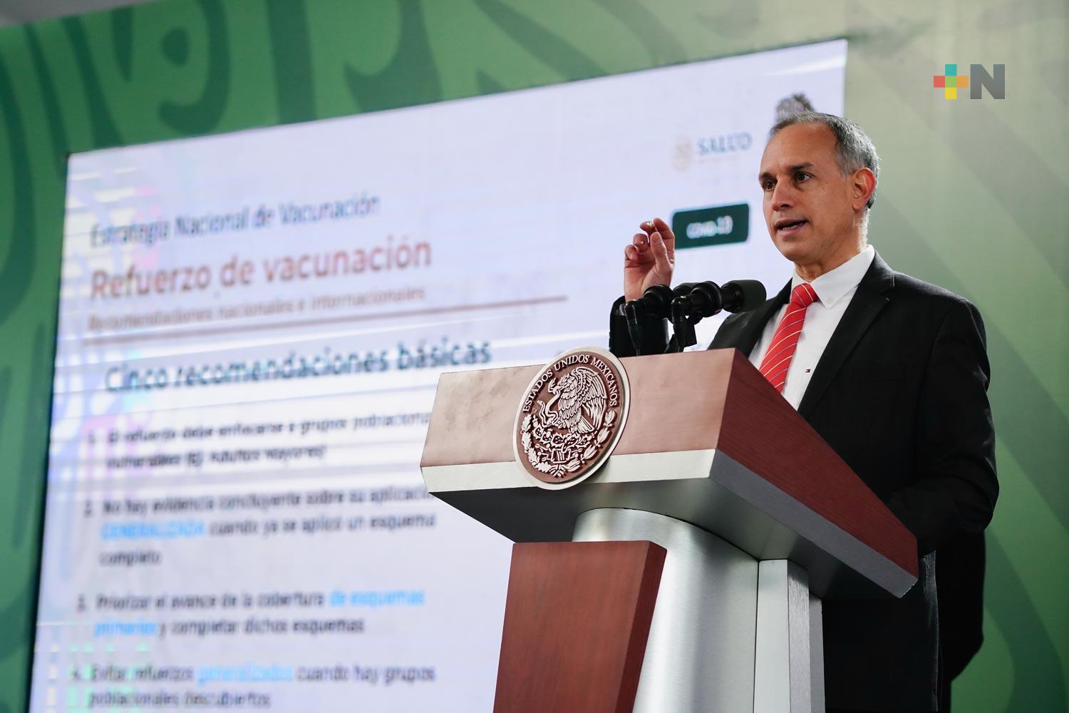 Inicia en seis entidades vacunación de refuerzo contra Covid-19, a personas adultas mayores