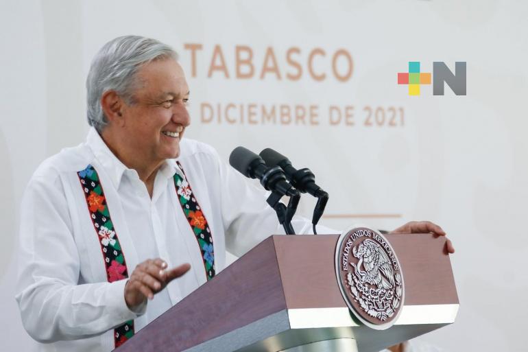 Presidente constata avances en seguridad,  delitos de alto impacto van a la baja, en Tabasco