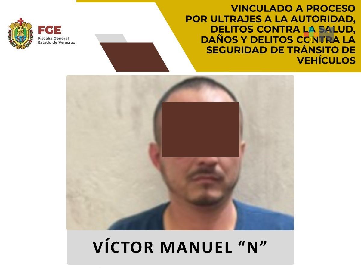 Lo imputan por ultrajes a la autoridad, delitos contra la salud, daños y delitos contra la seguridad de tránsito de vehículos
