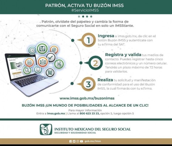 Buzón IMSS, nueva herramienta de comunicación electrónica para sector patronal