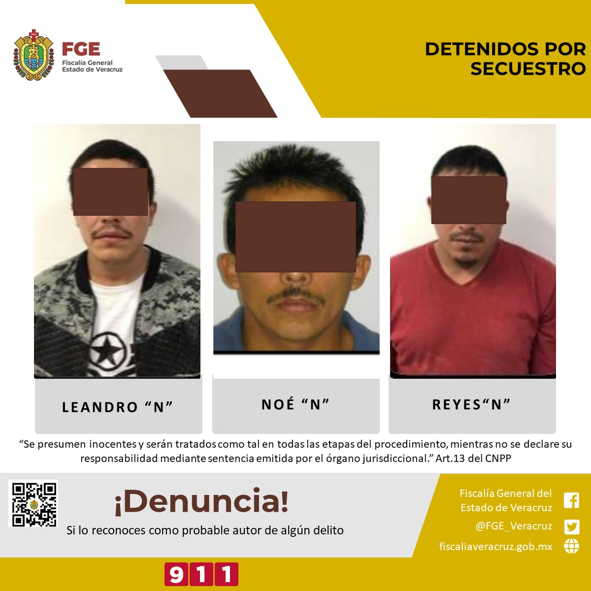 Captura UECS a tres probables secuestradores