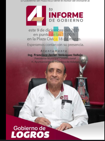 Rinde último informe de labores alcalde de Poza Rica