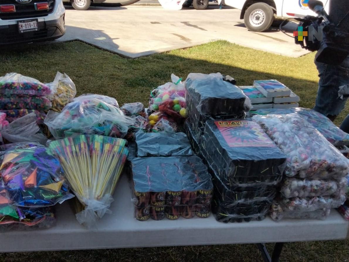 Más de 80 kilos de pirotecnia fueron incautados por autoridades municipales