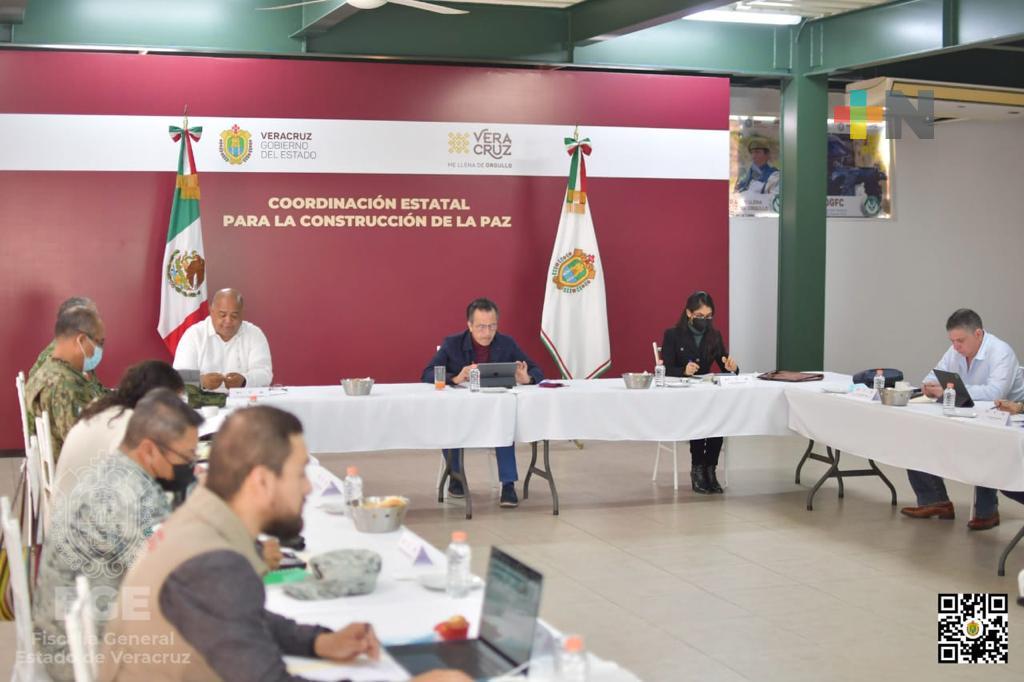 La FGE coordinó la Mesa de Construcción para la Paz