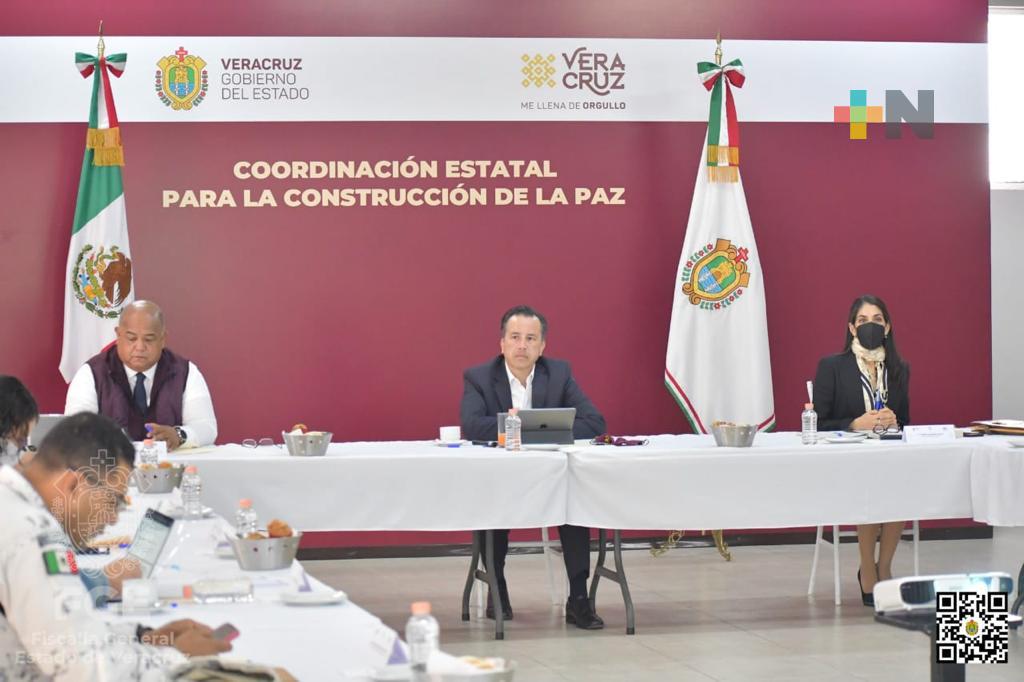 La FGE rinde informe en la Mesa de Coordinación para la Construcción de la Paz