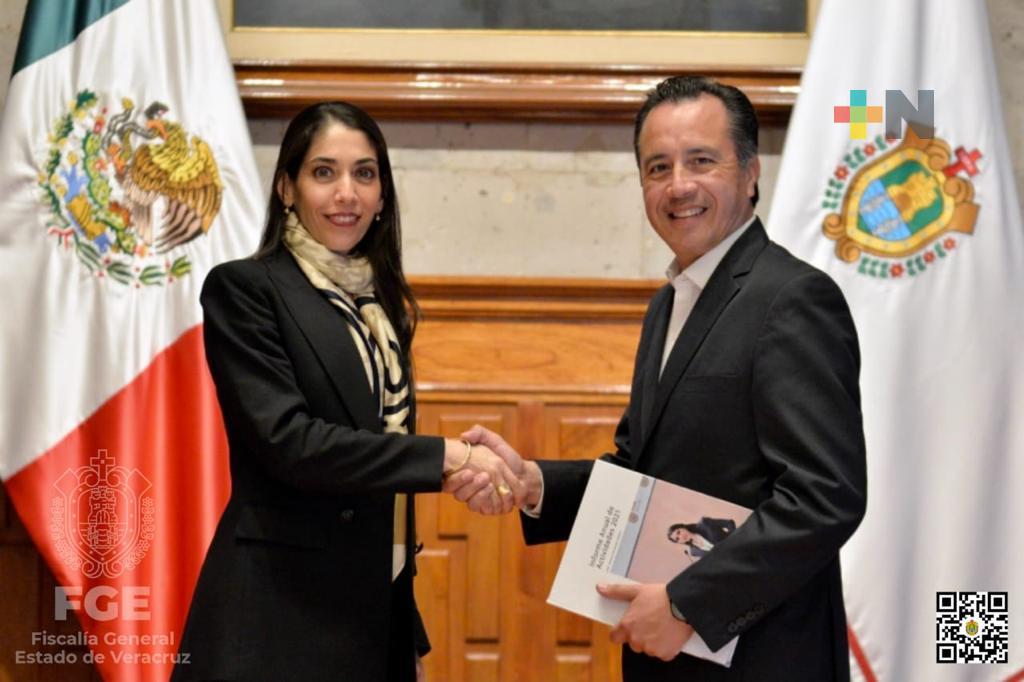 Entrega la Fiscal General del Estado su  Informe Anual de Actividades 2021 al Poder Ejecutivo